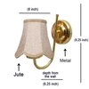 Devansh Gold Wall Mounted Lamp With Beige Jute Shade