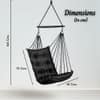Swingzy Premium Hanging Swing Chair for Kids and Adults Black