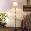 January Zig Zag Iron Floor lamp with Cotton Conical Multicolor shade (Z36)