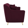 Rivo Velvet 3 Seater Sofa in Red wine Color