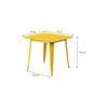 Tate Square Metal Outdoor Table in Yellow Colour with set of 4 Chairs