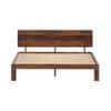 Triplet Solid Wood King Size Non Storage Bed In Provincial Teak Finish