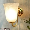 Devansh Metal Electric Wall Light in Gold Colour with White Shade Count of 1 Light