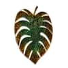 Desert Art Metal Handpainted Paan Leaf Ganesha Wall Hanging 18 x 18 Inch