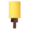 Devansh Solid Wood Electric Wall Light in Yellow Colour with Yellow Shade Count of 1 Light