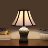 Devansh Multi Cotton Shade Lamp With Wood & Mosaic Glass Base For Decoration/Office/Home/Gifting/Study For Decoration/Office/Home/Gifting/Study