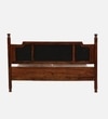 Domino Solid Wood Queen Size Non Storage Bed In Provincial Teak Finish