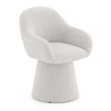 Selene Upholstered Accent Chair In Light Grey Fabric