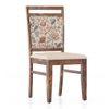Fidora 4 Seater Dining Table With Set Of 4 Alaine Dining Chairs (Colour- Calico Floral Retreat & Pony Beige, Finish- Teak)