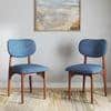 Ollie Solid Wood Dining Chair Set of 2 in Honey Finish