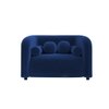 Homro Velvet 1 Seater Sofa in Navy Blue Colour