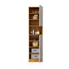 Hexa Red Wooden 2 Door Wardrobe with Hanging Space in Giant Wood and Frosty White Colour