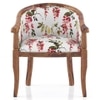 Florence Armchair in Carmine Cassia Colour and Teak Finish