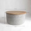 Avery Rubberwood Coffee Table In Gray Finish
