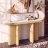 Vela Solid Wood and Banswara Console Table In White ash Finish