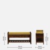Sarpsborg Solid Wood Shoe Rack with Seating in Walnut Brown finish
