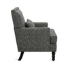 Lark Printed Human Canvas Fabric Lounge Chair in Green Colour