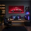 The Castle Decor Red Porsche GT3 Sports Car Wall Art Set of 3 16x24 Inch