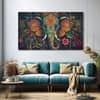 The Castle Decor Gentle Majesty Elephant Wall Art Framed Painting 27x48 Inch