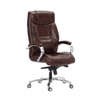 Ettorez Elegant High Back Leatherette Office Chair In Brown Colour