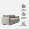 Cozychic Wood 3 Seater With Upholstery Non Storage Sofa In Grey Colour