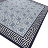 Jaipur Rugs Soft Greek Key Geometric Wool Dhurrie Rug White 6x9 ft