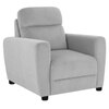 Alvaro Velvet 1 Seater Sofa Grey Color