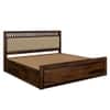 Vrinda Solid Wood King  Size Bed With Hydraulic Storage (Provincial Teak Finish)