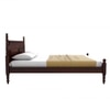 Bala Solid Wood Queen  Size Upholstered Bed Without Storage (Walnut Finish)