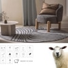 Handmade Round Wool Silk Rug Modern Wave Grey 10 Feet Carpet