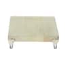 Ireka Homes Kaarigari Acacia Wood Trivet with Metal Legs (8x2 in)
