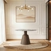 Massa Solid Wood And Sanwar 4 Seater Round Dining Table In Danish Walnut Finish