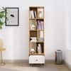 Hexa Engineered Wood Bookshelf Multipurpose Storage Rack in Giant Wood and Frosty White