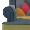 Minnelli 2 Seater Fabric Loveseat In Retro Patchwork Colour