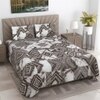 Wren Multicolor Abstract 400 TC Cotton Flat Super King Size Bedsheet with 2 Pillow Covers – Threads