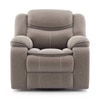 Atticus Single Seater Swivel Rock Recliner in Shitake Beige Premium Chenille Fabric