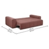 Riyab 3 Seater Fold Out Sofa Cum Bed In Pink Colour