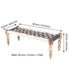 Hamilton Solid Wood Maachi Bench In Black & White Canning