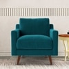 Reiti Velvet 1 Seater Sofa Teal in Blue Colour
