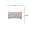 Thames Beige Melange Cotton Knitted Decorative Cushion Cover 12 x 20 Inches