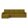 Apollo Sofa (Colour : Olive Green, Cushion : Hard, Back Type : High Back, Seating Capacity : Left Aligned 3 Seater + Left Aligned Chaise)