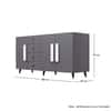 Hexa Red Multipurpose Storage Cabinet With 4 Drawer 3 Door in Slate Grey Colour