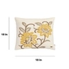 Blush Embroidery Ivory Cotton Cushion Cover 18X18 Inches