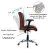 Teaauras High Back Executive Chair in Brown Colour