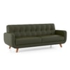 Waverly 3 Seater Leather Sofa in Army Green Colour