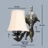 Devansh Gold Antique Wall Mounted Lamp With Off-White Cotton Shade