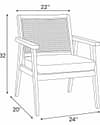 Pierre Solid Wood Armchair in Walnut