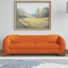 Amala Velvet 3 Seater Sofa in Orange Colour