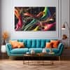 The Castle Decor Rainbow Colour Wall Art Set of 5 27x48 Inch
