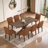 Anderson Solid Wood 8-Seater Dining Table with Ludo Solid Wood Dining Chair